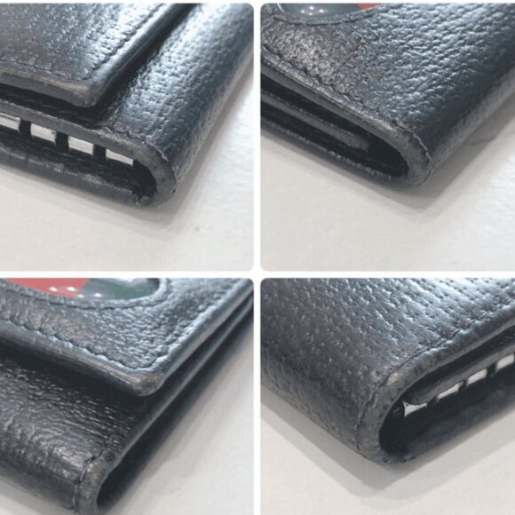 Gucci 6-ring key case, black leather, Sherry line - Picture 7 of 10